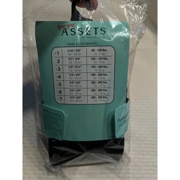 Assets by Laura Blakely Black Shaping Tights Textured Wishbone Size 3 - Picture 2 of 4